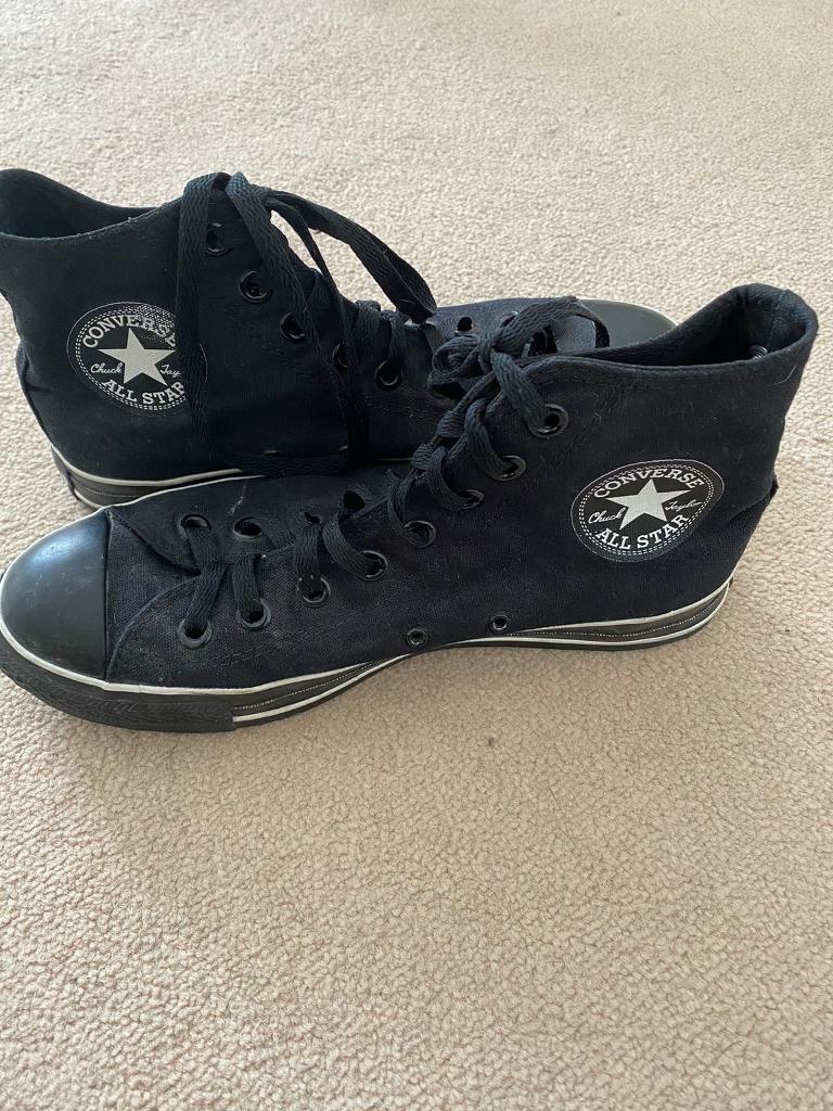 black converse high tops size 7